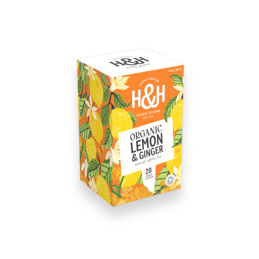 Lemon & Ginger Organic Herbal Tea Bags