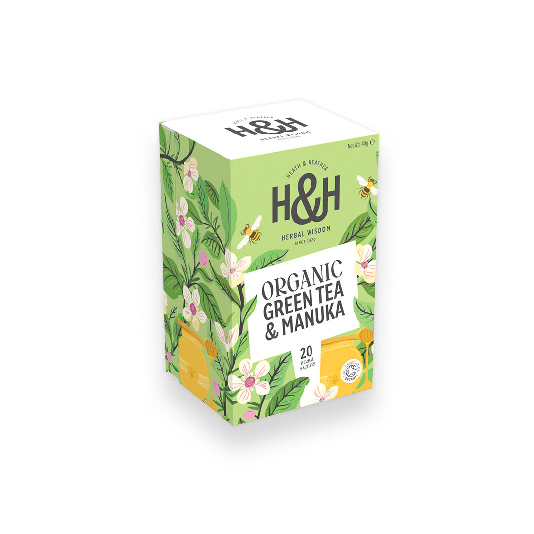 Green Tea & Manuka Honey Organic Herbal Tea Bags