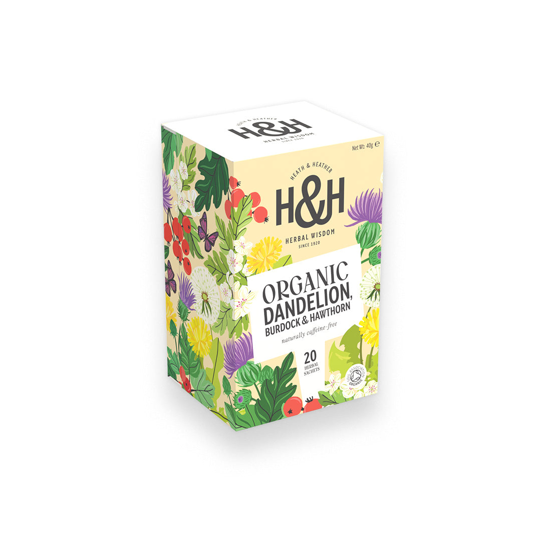 Dandelion Burdock & Hawthorn Organic Herbal Tea Bags